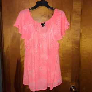 Torrid Flutter Sleeve Top Size 3